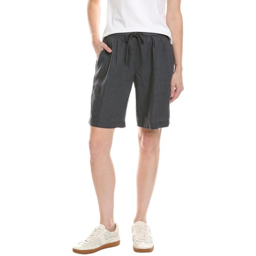James Perse Womens  Linen Bermuda Short, Gray